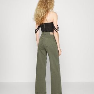 PAIGE Olive Wide Leg Women's Jeans